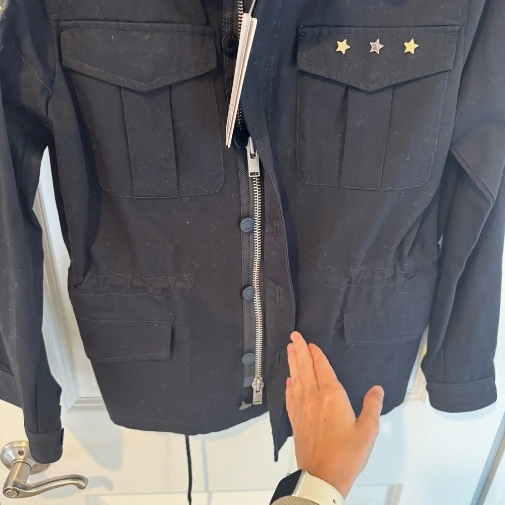 NWT Zadig & Voltaire Black Kayak Skull Mili Jacket | S - Picture 6 of 7